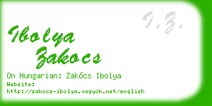 ibolya zakocs business card
